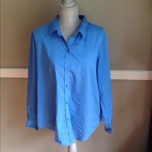 Light blue button down